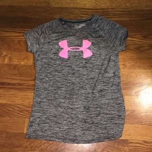 Grey Short Sleeve Youth Under Amour Shirt